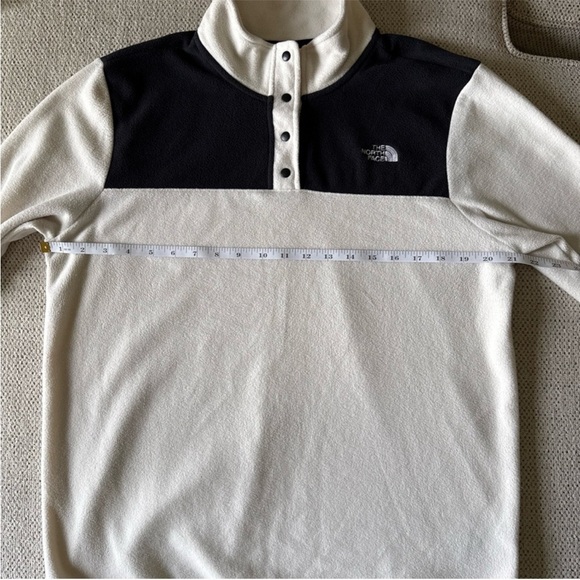 🔥The North Face - Black & Cream TKA Glacier Snap-Neck Pullover - L - Picture 3 of 9